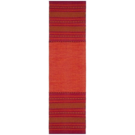 Safavieh Montauk Hand Woven Runner RugOrange & Red 2 ft. 3 in. x 8 ft. MTK215A-28